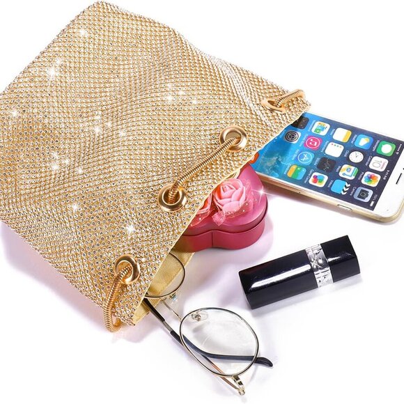 Fashion Women Bridesmaid Lady Girl Bride Evening Clutch Bag for Prom Cocktail Pa - Picture 4 of 8